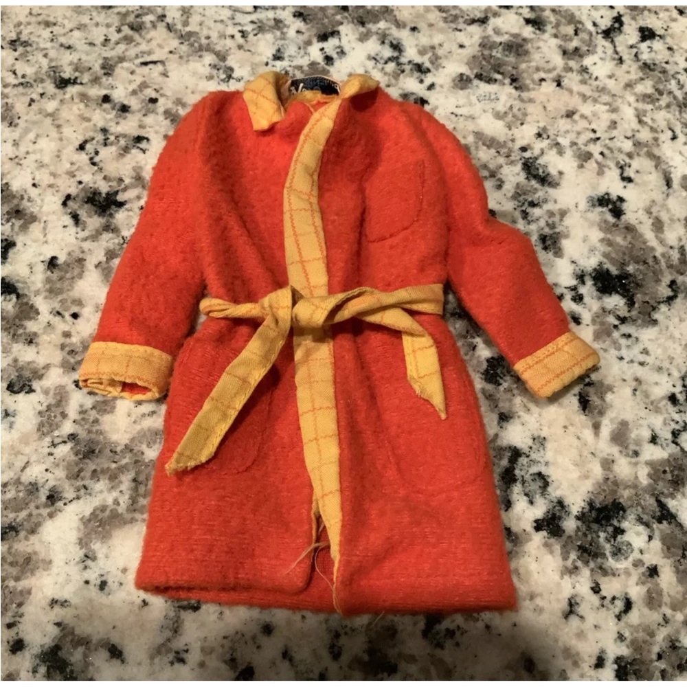 Vintage *Barbie* For Ken, #1428 Breakfast at 7, Orange Fashion Robe 1969
